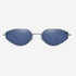 Narrow Geometric Rim Metal Sunglasses 7096